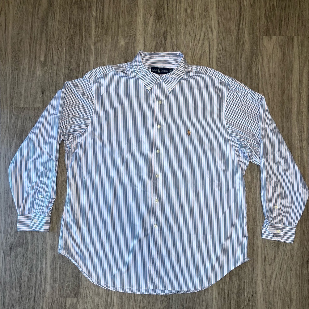 Polo Ralph Lauren Dress Shirt Long Sleeve Original Logo size 18 (XL)